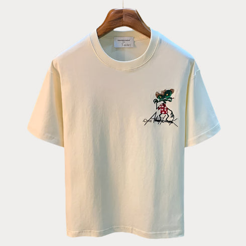 Premium Men's Cartoon Lizard T-Shirt – Funny Summer Loose Fit Tee